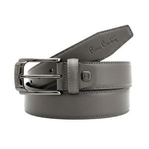 Pierre Cardin Shiny Taupe Classic Silver D-Ring Adjustable Belt-